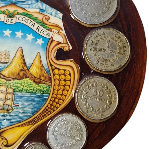 Costa Rica Coin Collection Plaque - Picture 4 of 7